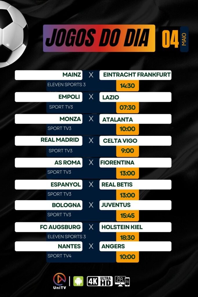 Jogos do dia UniTV 04/05